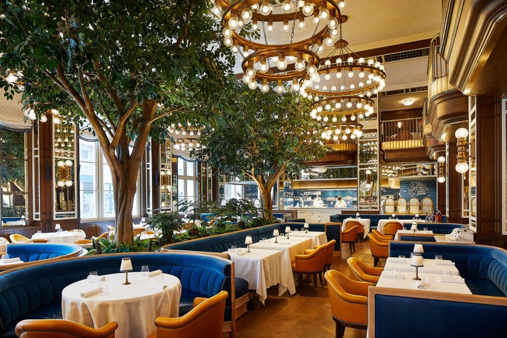 Dining area inside the Fifth Avenue Hotel New York