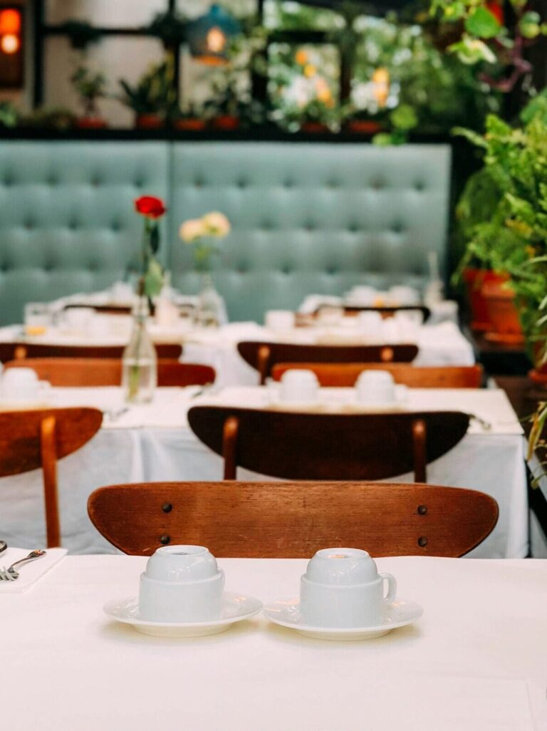 Stylish dining area as you'd expect to see in the trendiest restaurants near the most iconic NYC stays.